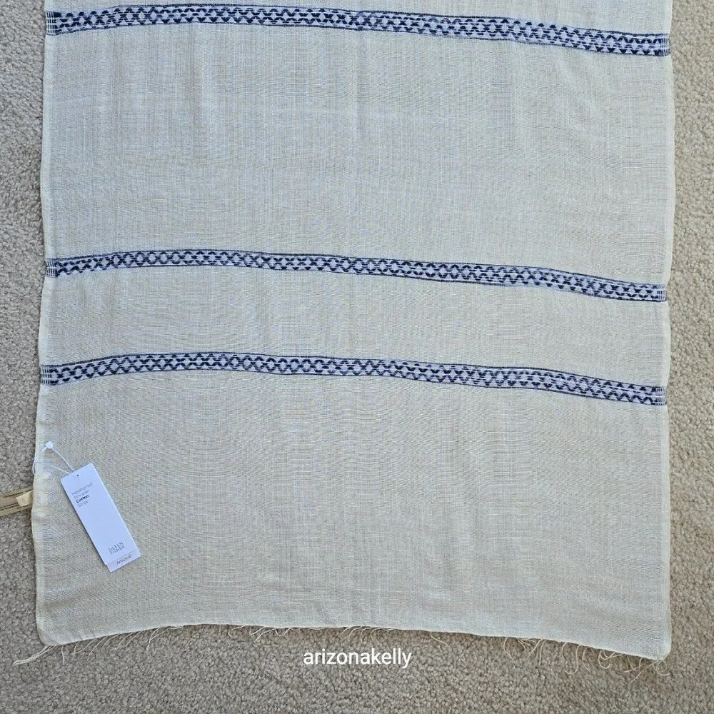 NWT Eileen Fisher Handloomed Ethiopian Artisan Cotton Scarf